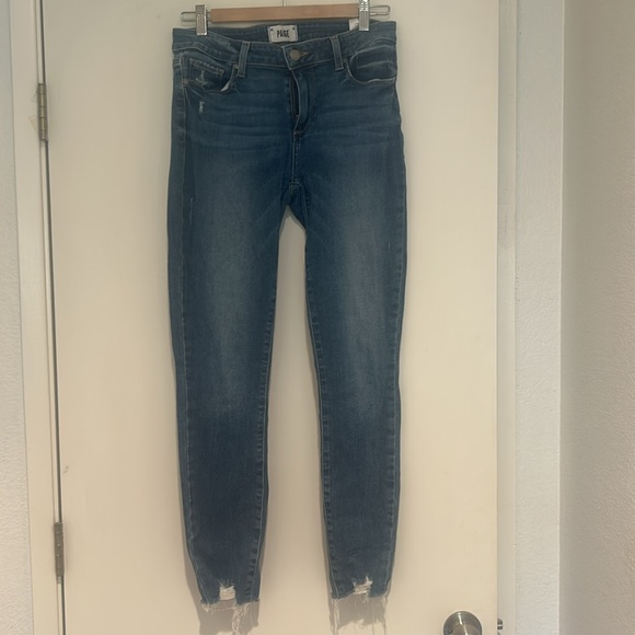 PAIGE Denim - PAIGE Verdugo Ankle Cropped Jeans - Blue